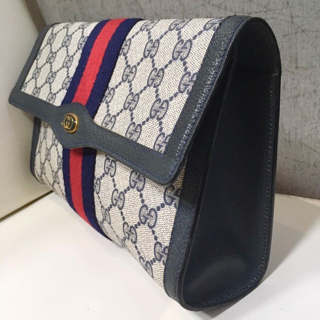 大人気】GUCCI オールドグッチ シェリーライン GG柄 クラッチバッグ