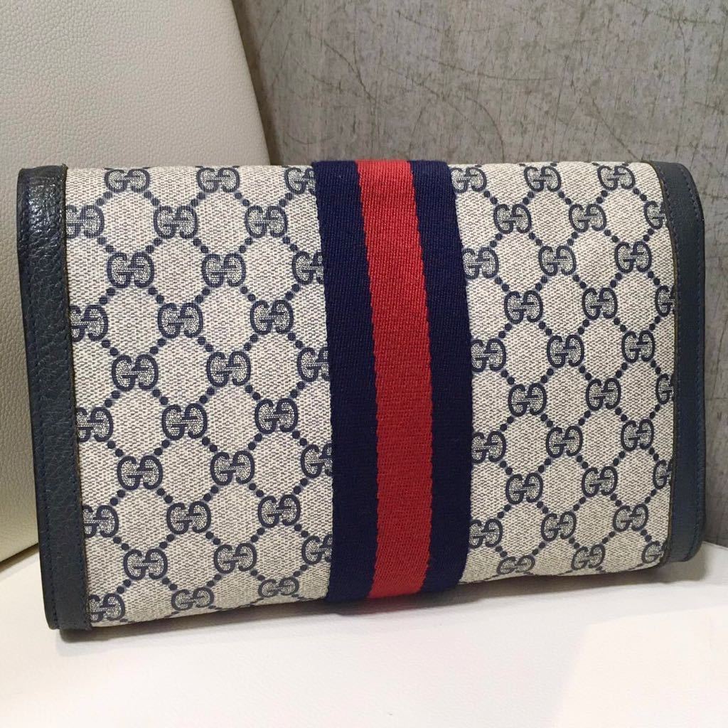 大人気】GUCCI オールドグッチ シェリーライン GG柄 クラッチバッグ