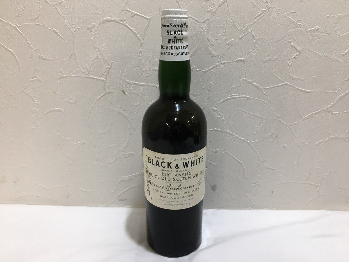 未開栓 Black＆White ブラック＆ホワイト スコッチ ウイスキー 750ml