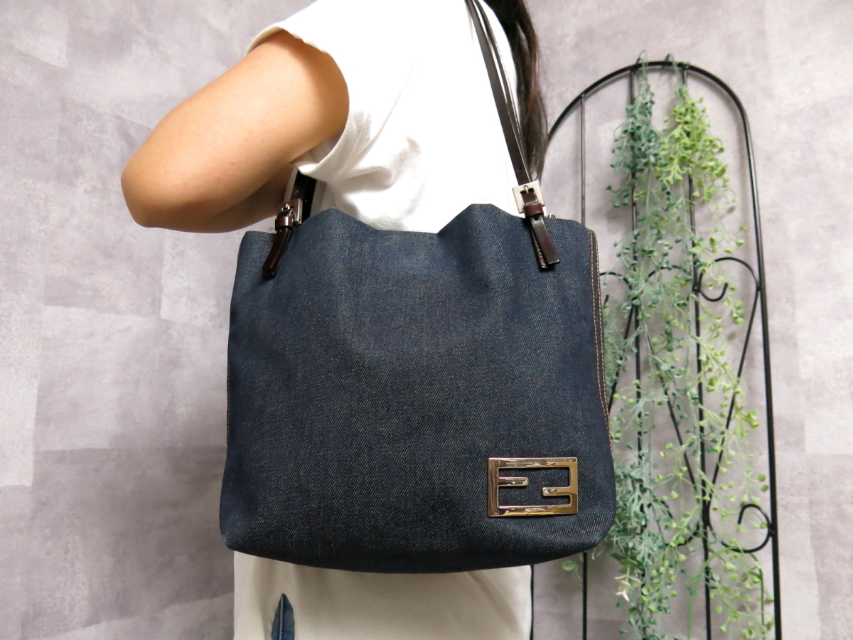 FENDI フェンディグラフィー FF ミニ デニム ショルダーバッグ – MODECRAZE