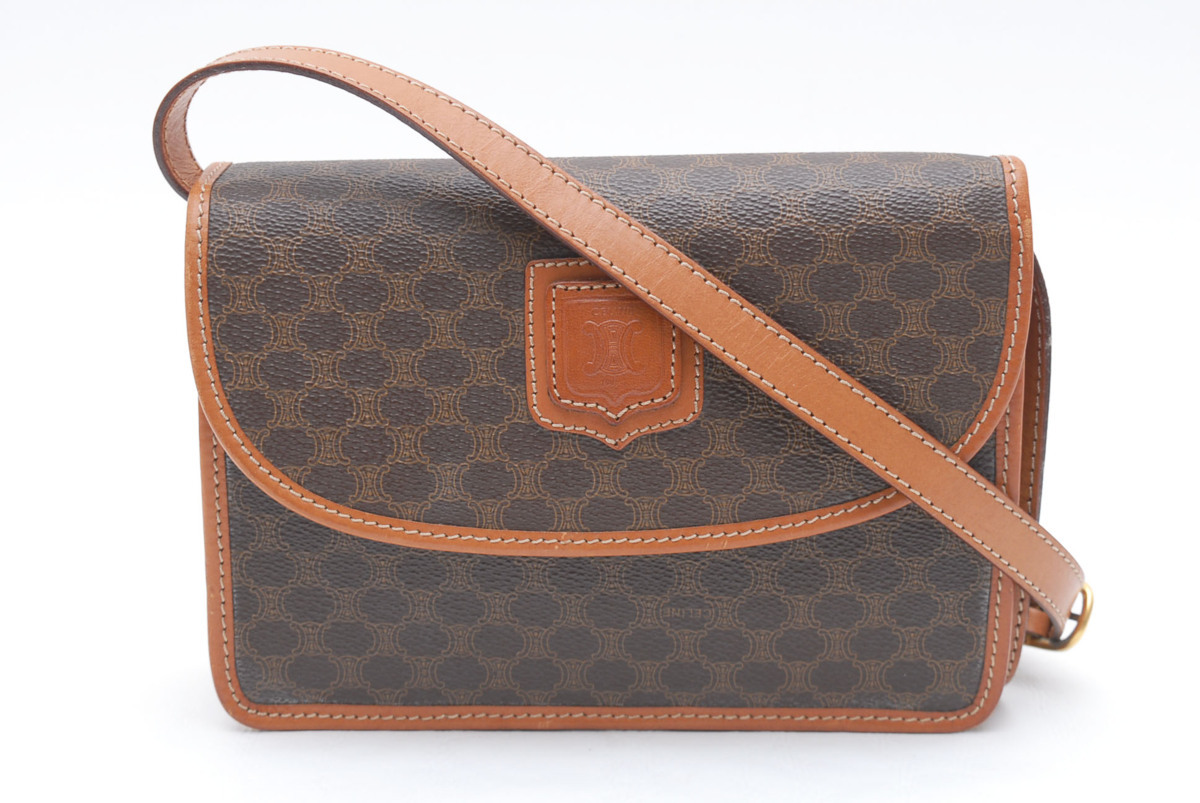 1円スタート 極美品 セリーヌ CELINE マカダム柄 2way クラッチ