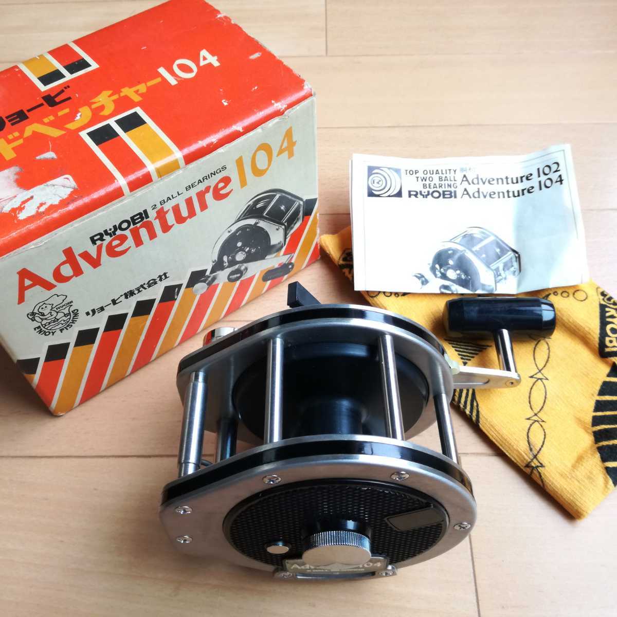 【新作，安い】 極上品 リョービ ADVENTURE アドベンチャー 104 両軸リール 胴付リール 船用 オールド ヴィンテージ 箱 説明書付き(リョービ)｜売買されたオークション情報、yahooの商品情報をアーカイブ公開 - 手動