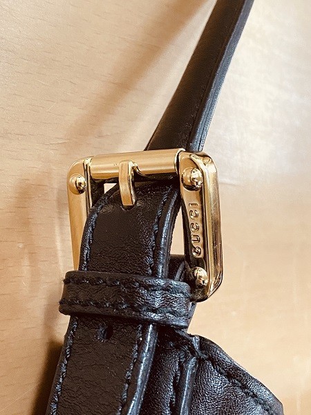 超美品 GUCCI グッチ インターロッキング レザー ワン ショルダー 黒 
