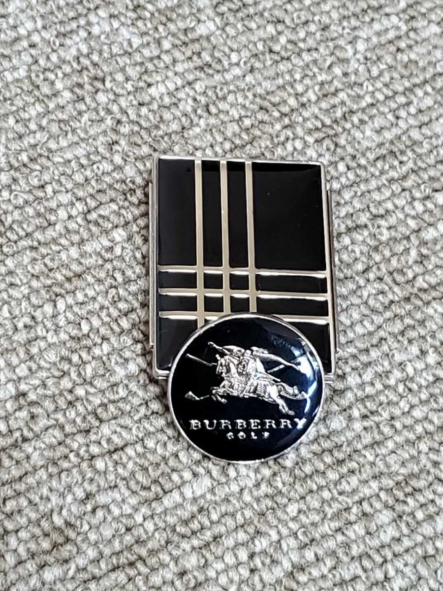 BURBERRY GOLF ゴルフマーカー クリップセット メタリック 美品！ BURBERRY GOLF バーバリーゴルフ マーカー・クリップ [管理番号200616