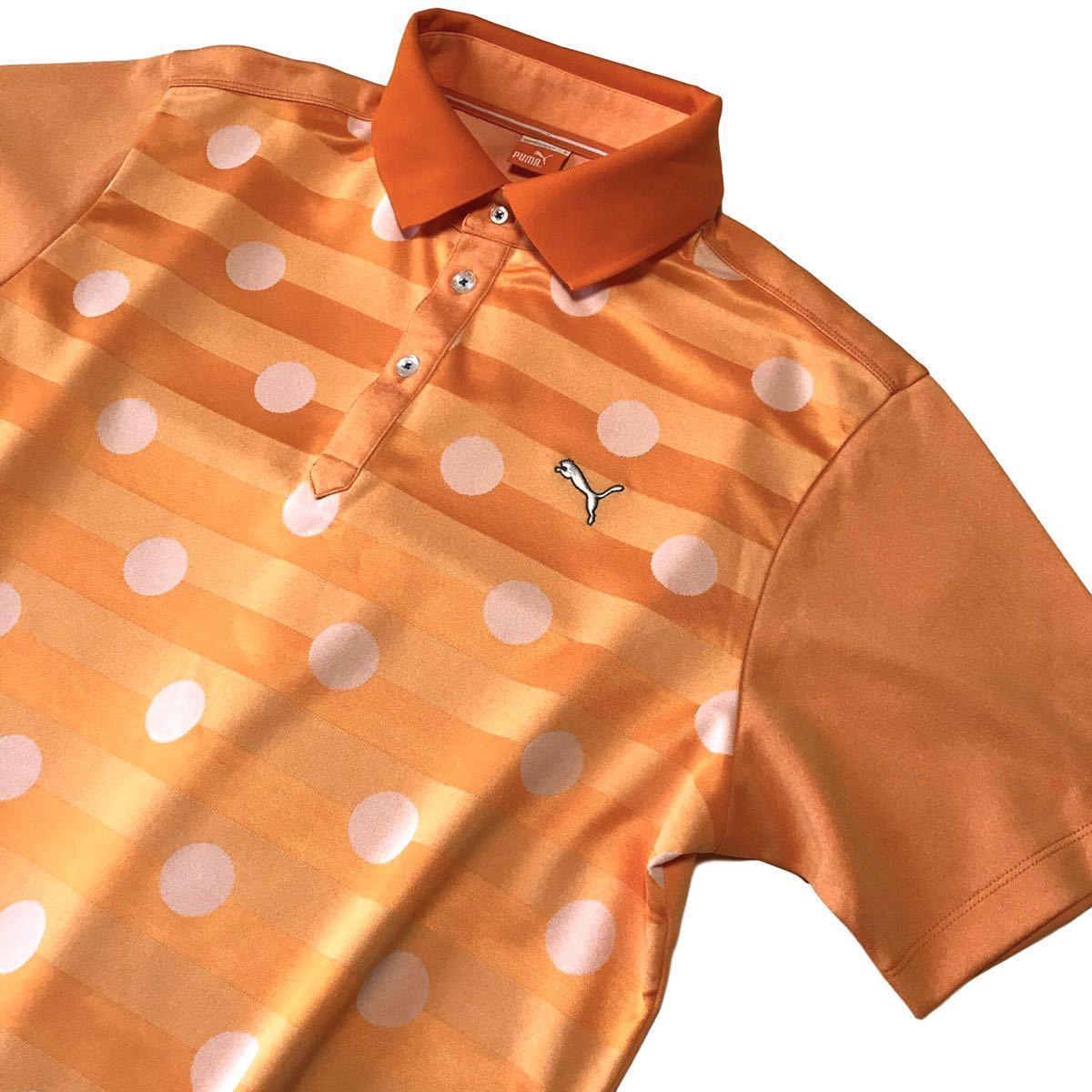 赤字超特価，新品 極 PUMA GOLF プーマ ゴルフ 半袖 ポロシャツ メンズ O XL ドライウェア 吸汗速乾 ボーダー オレンジ ゴルフウェア DRY CELL(プーマ)｜売買されたオークション情報、yahooの商品情報をアーカイブ公 シャツ