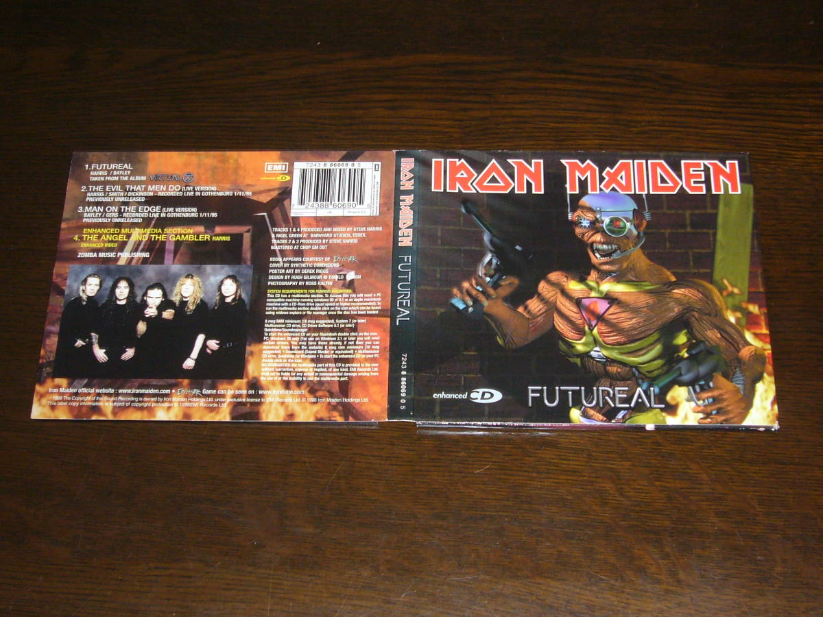 中古 輸入盤 Maxi-Single Iron Maiden Futureal ポスター付き Iron