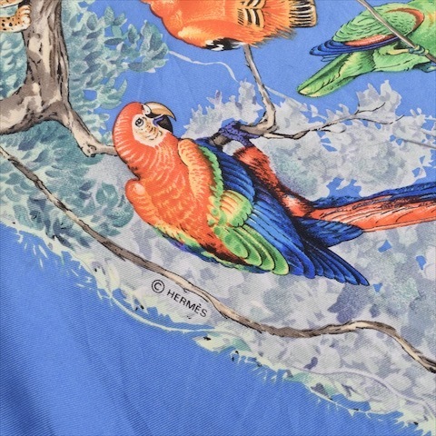 エルメス HERMES スカーフ カレ 90 シルク EQUATEUR 赤道直下 動物