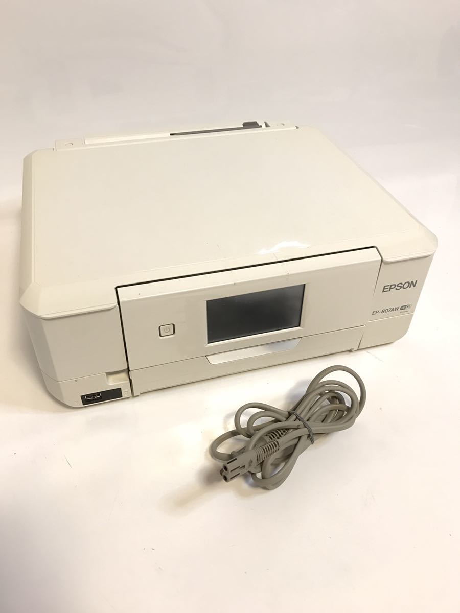 ジャンク EPSON EP-807AW インクジェットプリンター 本体 インク付