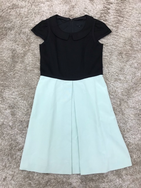 本物保証，セール F06237 トゥービーシック TO BE CHIC 2WAY 襟/袖取り外し可 バイカラー ドッキングワンピース 40 ブラック&times;ライトグリーン 2016年(TO BE CHIC)｜売買されたオークション情報、yahooの商品情報をアー TO BE CHIC