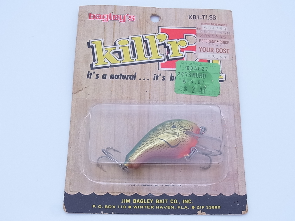 100%新品，格安 オールド バグリー キラーB1 Bagley Killer B1 ナチュラルパーチ オールブラス 全真鍮リグ(クランクベイト)｜売買されたオークション情報、yahooの商品情報をアーカイブ公開 - オークファン 淡水