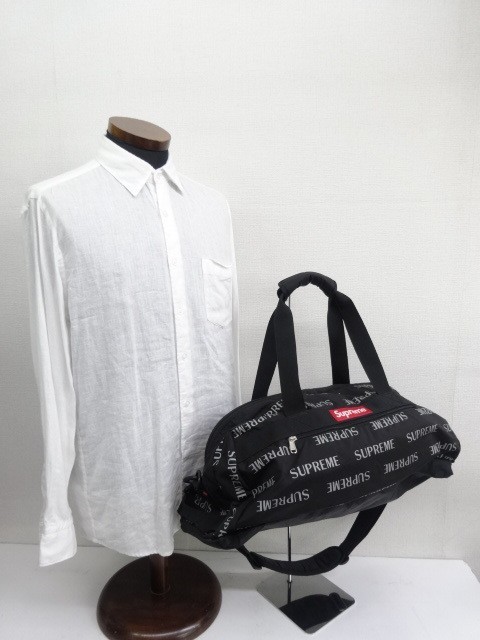 売り切り！KZ919★16aw Supreme 3M Reflective Repeat Duffle Bag★黒 シュプリーム ダッフルバッグ