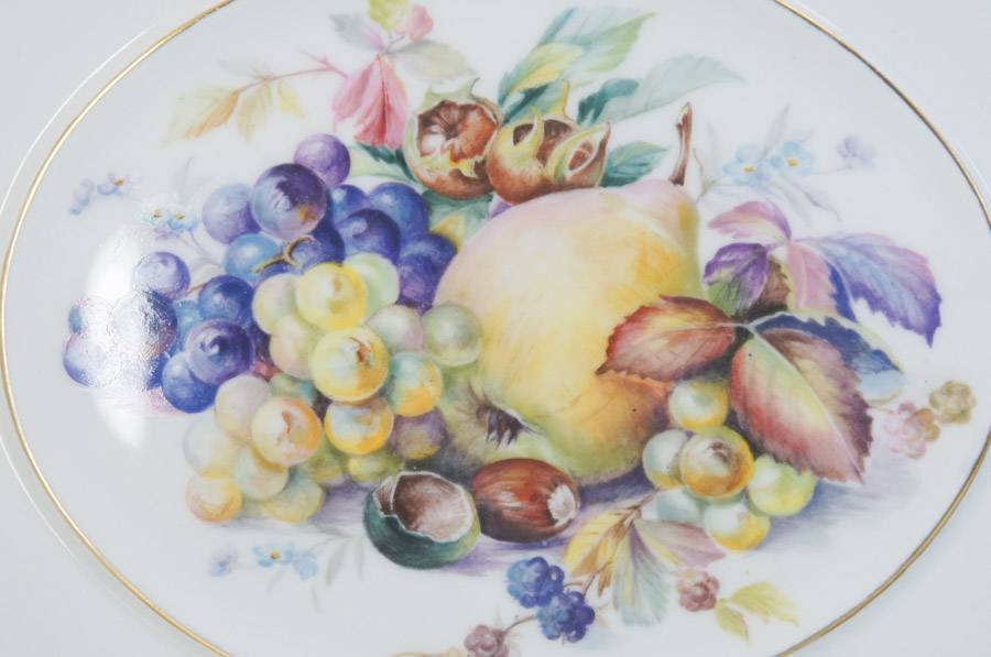 ☆Meissen マイセン HOBBY COLLECTION☆手描き 果物 陶板画