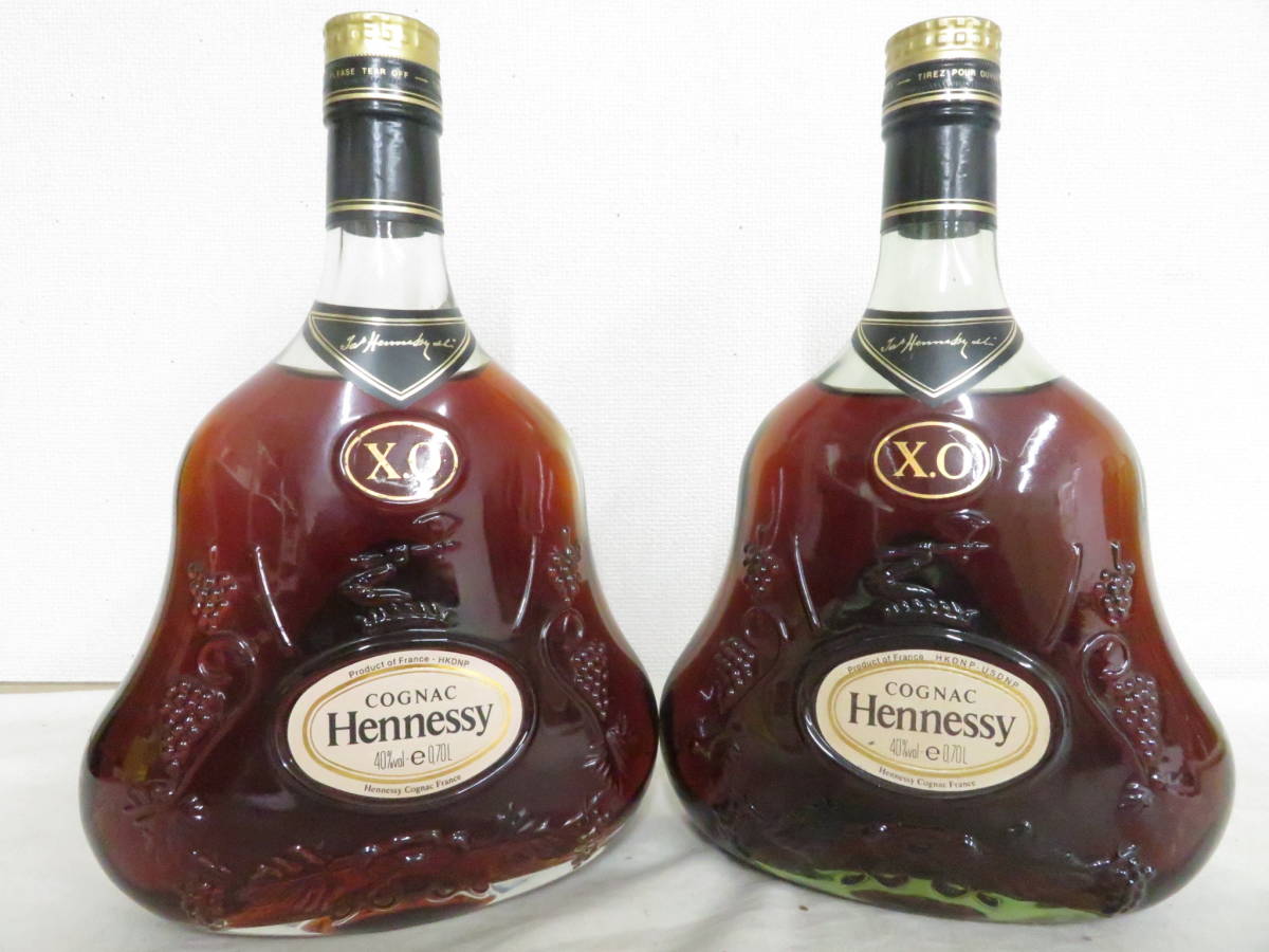 得価，限定SALE 未開栓 古酒 Hennessy ヘネシー XO 旧ボトル ゴールドキャップ クリアボトル グリーンボトル ２本セット ７００ｍｌ ４０度(ヘネシー)｜売買されたオークション情報、yahooの商品情報をアーカイ コニャック
