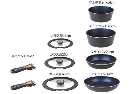 送料無料 パール金属 フライパン 鍋 9点 セット IH対応 ブラック ダイヤモンドコート 取っ手の取れる セット9 HB-4063 IH対応 パール金属 フライパン テフロンセレクト フライパンセット キッチン用品のパール金属