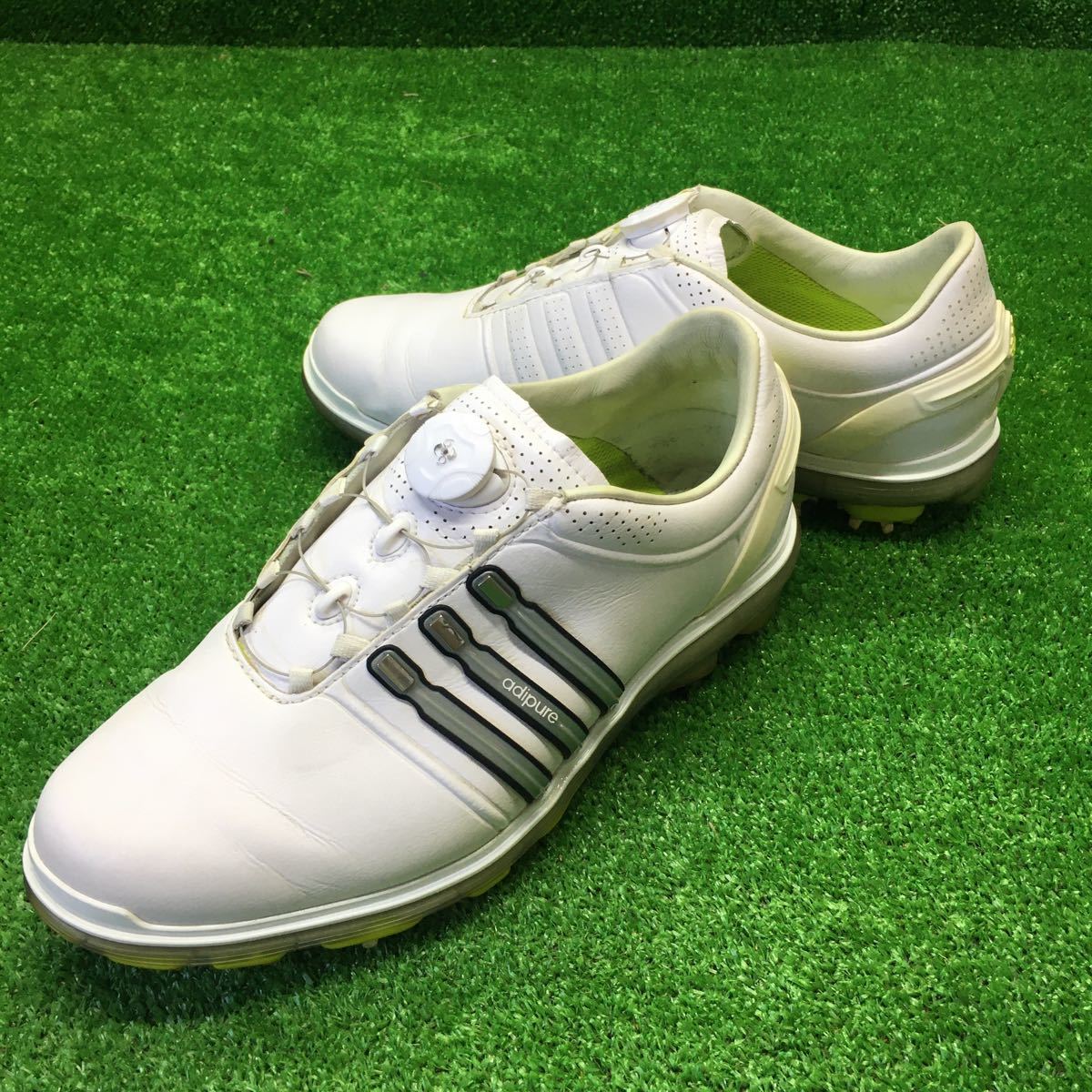 【人気SALE，大人気】 GS-193 adidas adipure BOAダイヤル ゴルフシューズ 25.0cm スパイク鋲 擦り減り有り インソール別のメーカーの物を使用(25.0cm)｜売買されたオークション情報、yahooの商品情報をアーカイブ公開 - オー 25.0cm