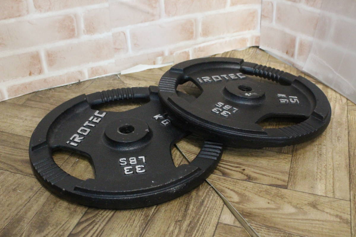  IROTEC/アイロテック ダンベルプレート 15Kg&times;2 穴径28mm W-6589(バーベル、ダンベル)｜売買されたオークション情報、yahooの商品情報をアーカイブ公開 - オークファン バーベル、ダンベル