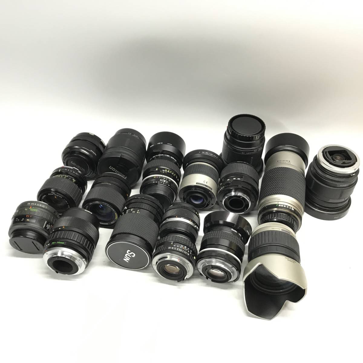 ○カメラレンズ まとめ 17個 ミノルタ TAMRON など 動作未確認