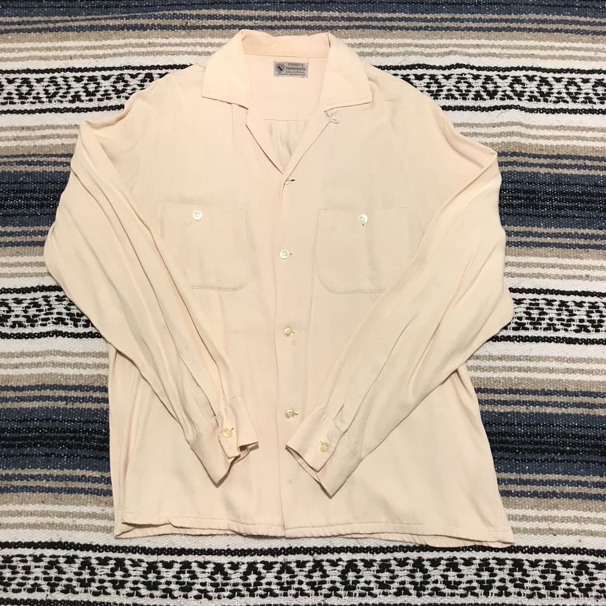 TOWNCRAFT OPEN 1950s COLLAR Open Collar PENNEY