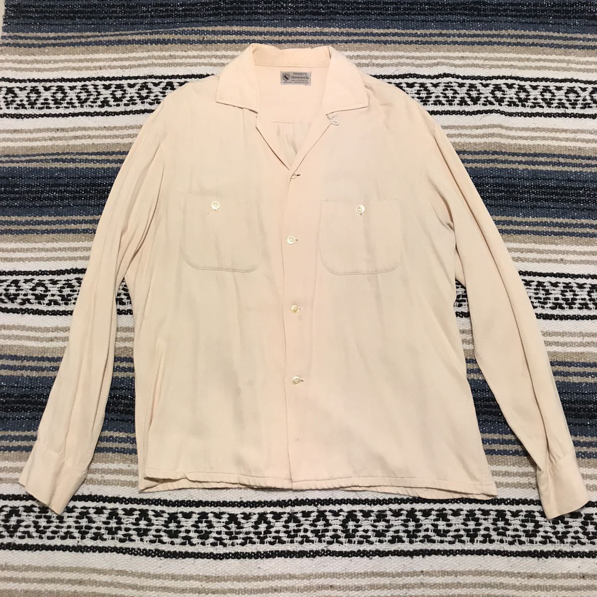 TOWNCRAFT OPEN 1950s COLLAR Open Collar PENNEY