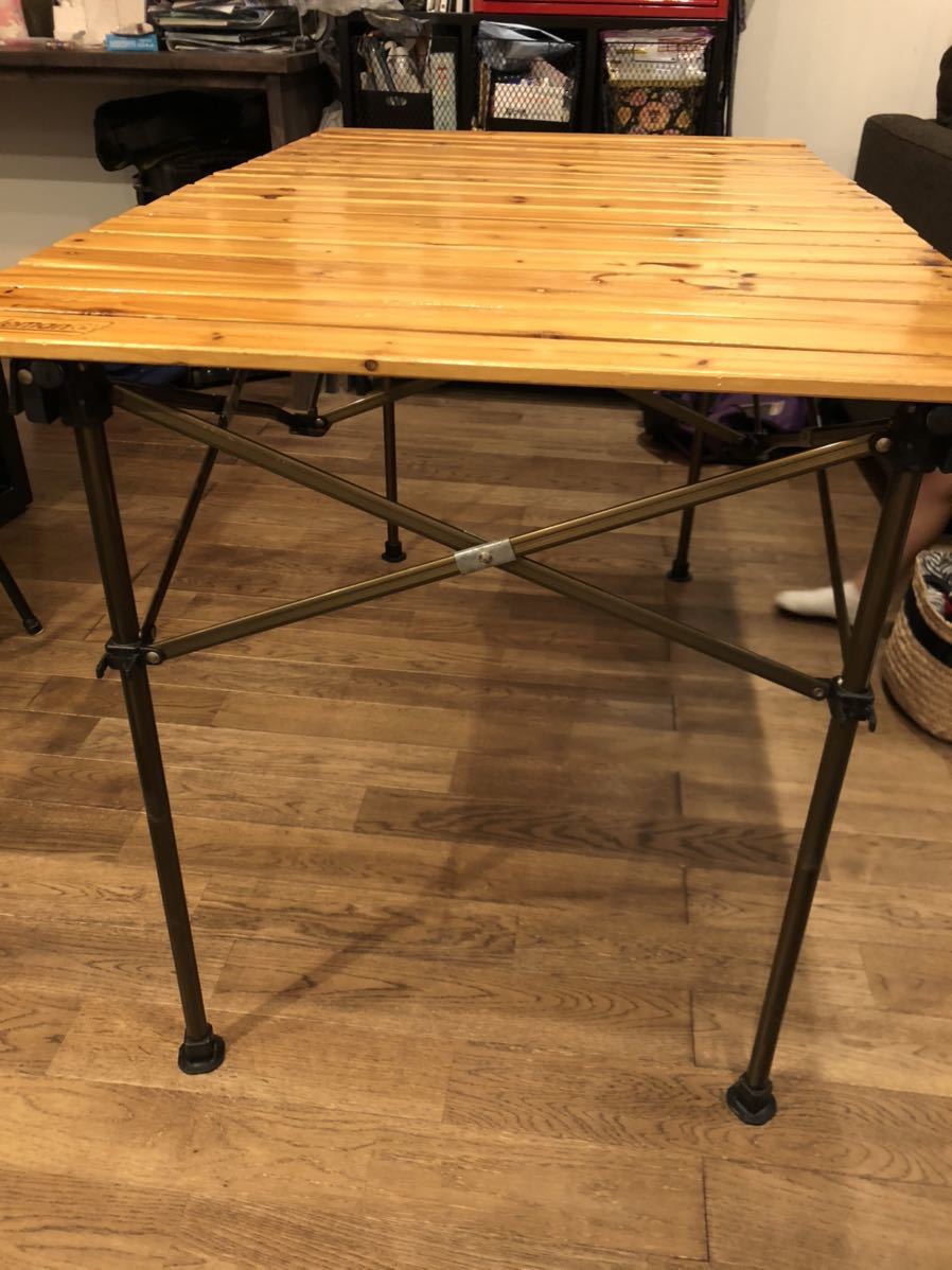 Coleman ナチュラルウッドロールテーブル 120 廃盤品 ナチュラルウッド