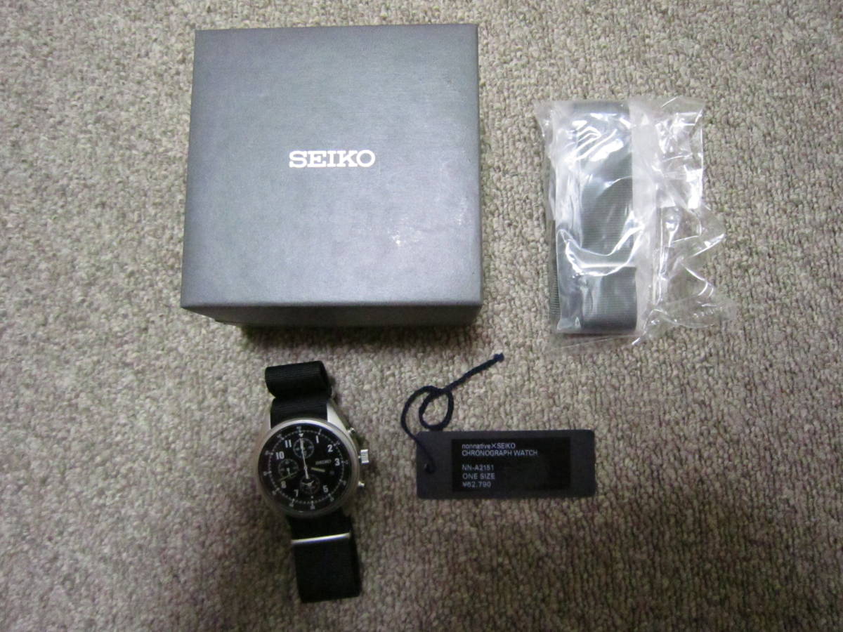 状態良好☆NONNATIVE（ノンネイティブ）×SEIKO（セイコー） クロノ 