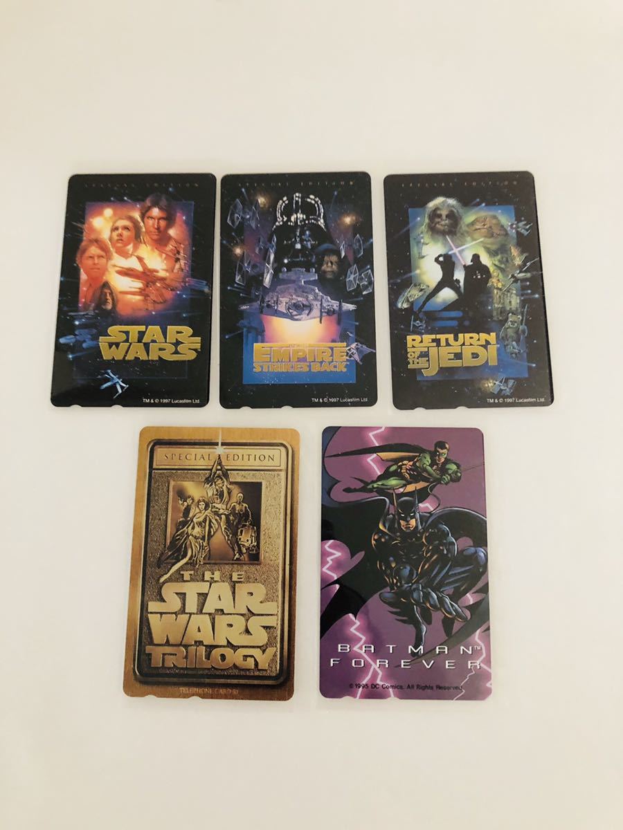 テレホンカード スターウォーズ　STAR WARS 5枚セット　未使用品