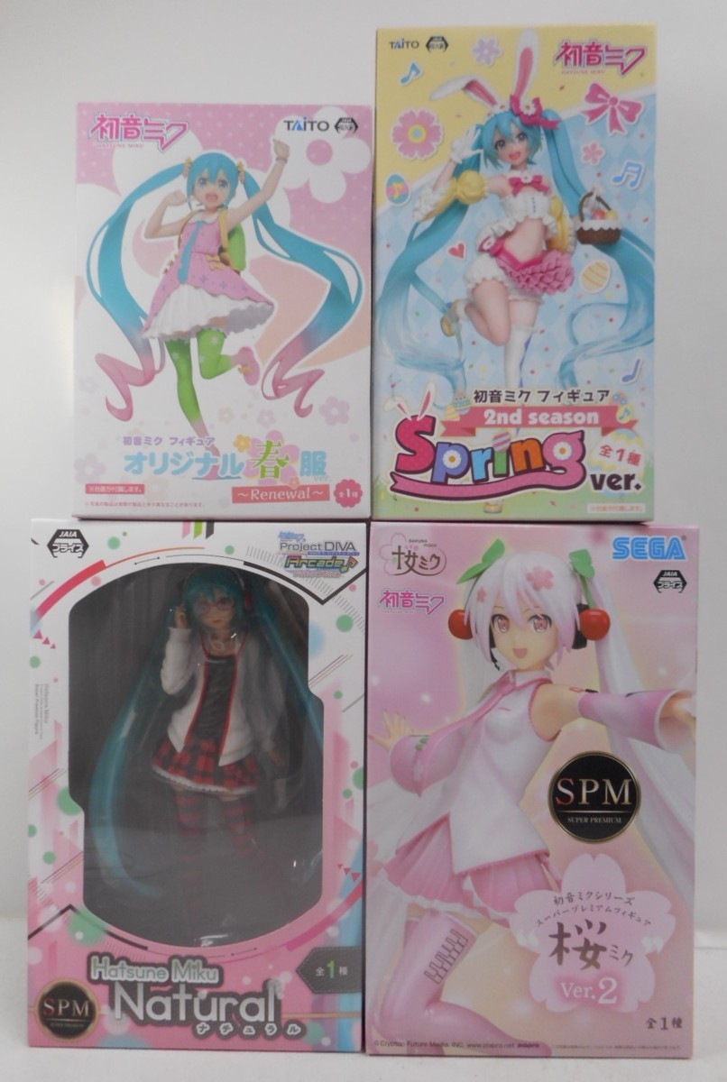 【新作入荷，定番人気】 2g1044 同梱不可 初音ミク フィギュア 4点セット 桜ミクver.2 オリジナル春服 他(初音ミク)｜売買されたオークション情報、yahooの商品情報をアーカイブ公開 - オークファン 初音ミク
