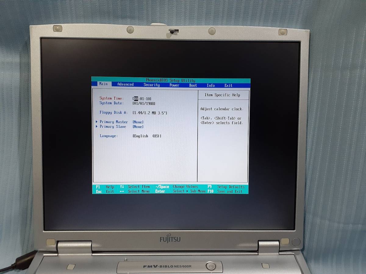 ♪♪送料無料！ジャンク ノートPC FUJITSU FMV-BIBLO NE5/600R BIOS