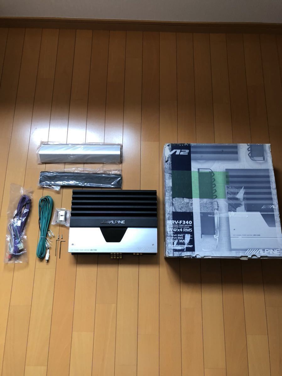 MRV-F340 アルパインALPINE4⁄3⁄2chパワーアンプ 動作確認済 アルパイン