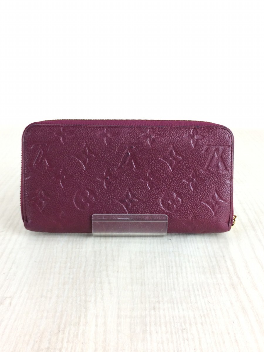 ルイヴィトン ジッピー・ウォレット 公式 Louis Vuitton ルイ LOUIS VUITTON◆ジッピー・ウォレット_モノグラムアンプラント/レザー/RED
