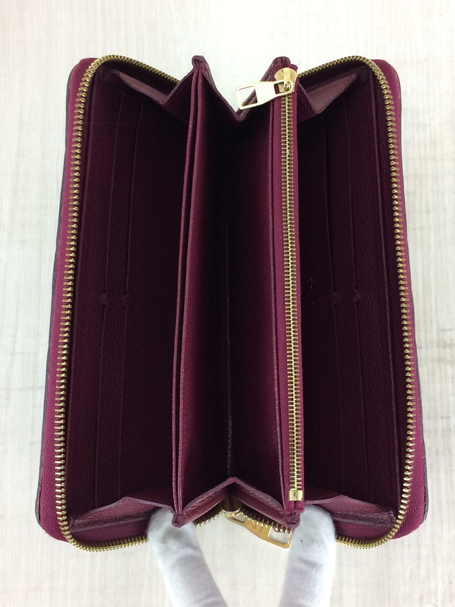 ルイヴィトン ジッピー・ウォレット 公式 Louis Vuitton ルイ LOUIS VUITTON◆ジッピー・ウォレット_モノグラムアンプラント/レザー/RED
