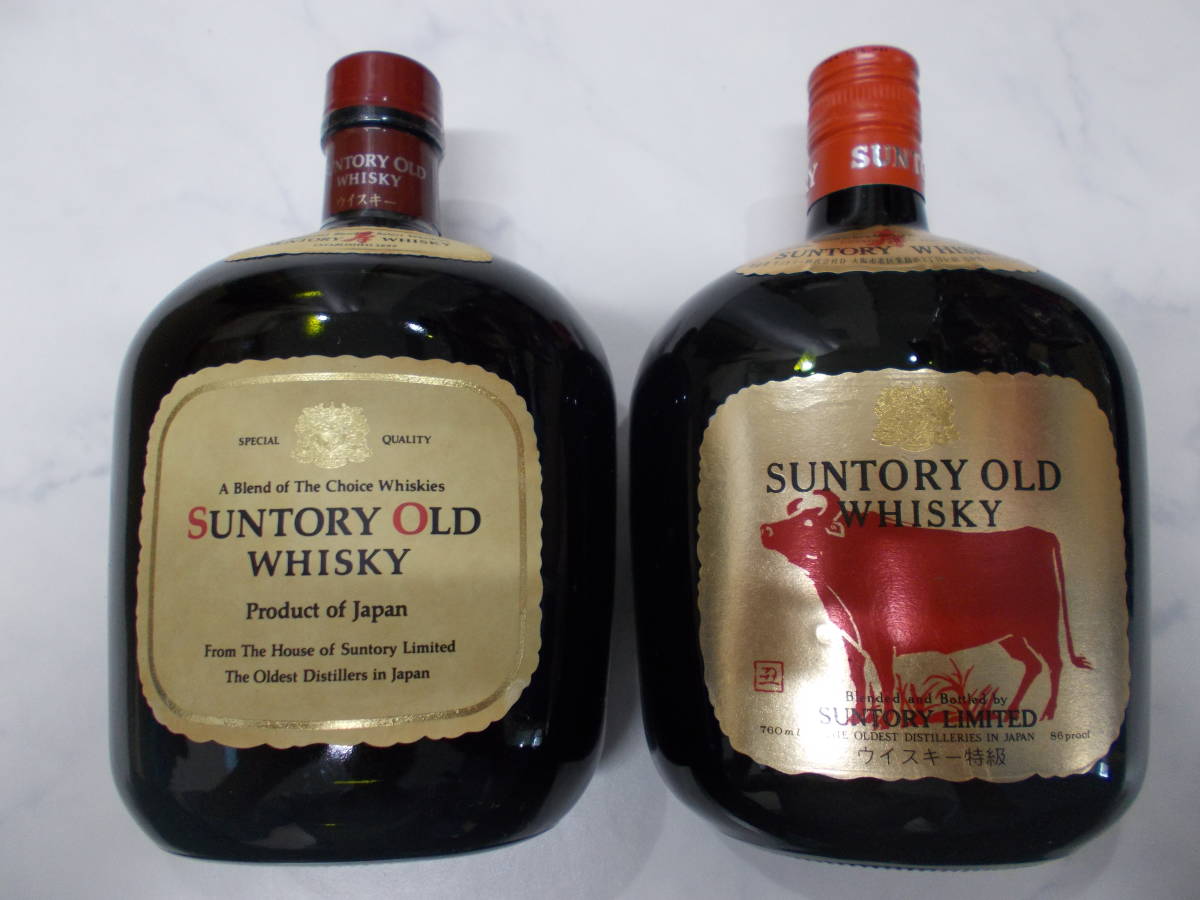本物保証，人気SALE 爆安 1円スタート 2本セット 未開栓 SUNTORY OLD WHISKY 干支ボトル レア 丑 /サントリー オールド ウイスキー 700ml 40%(日本)｜売買されたオークション情報、yahooの商品情報をアーカイブ公開 - オー 日本