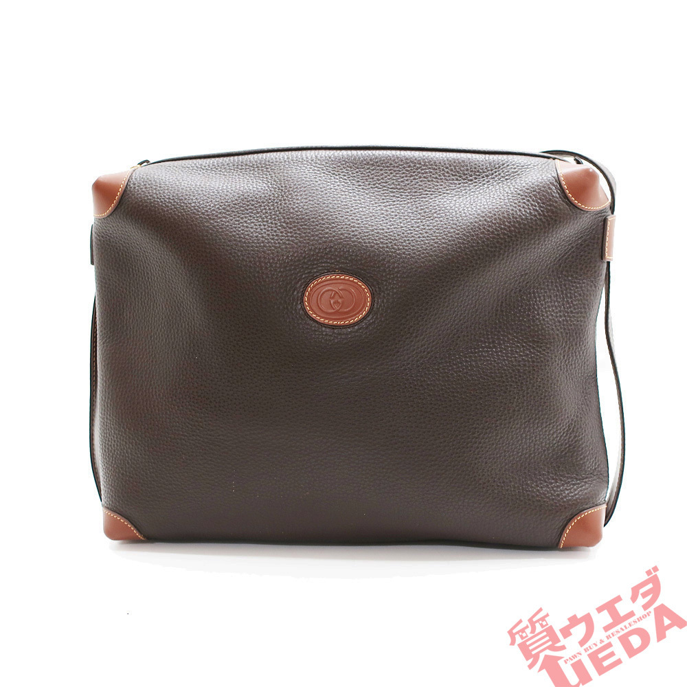 GUCCI グッチ 1円 オールドグッチ レザー ゴールド金具 ブラウン 