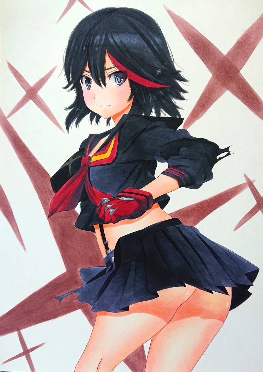 同人手描きイラスト キルラキル 纏流子 B5 手描きイラスト 売買されたオークション情報 Yahooの商品情報をアーカイブ公開 オークファン Aucfan Com
