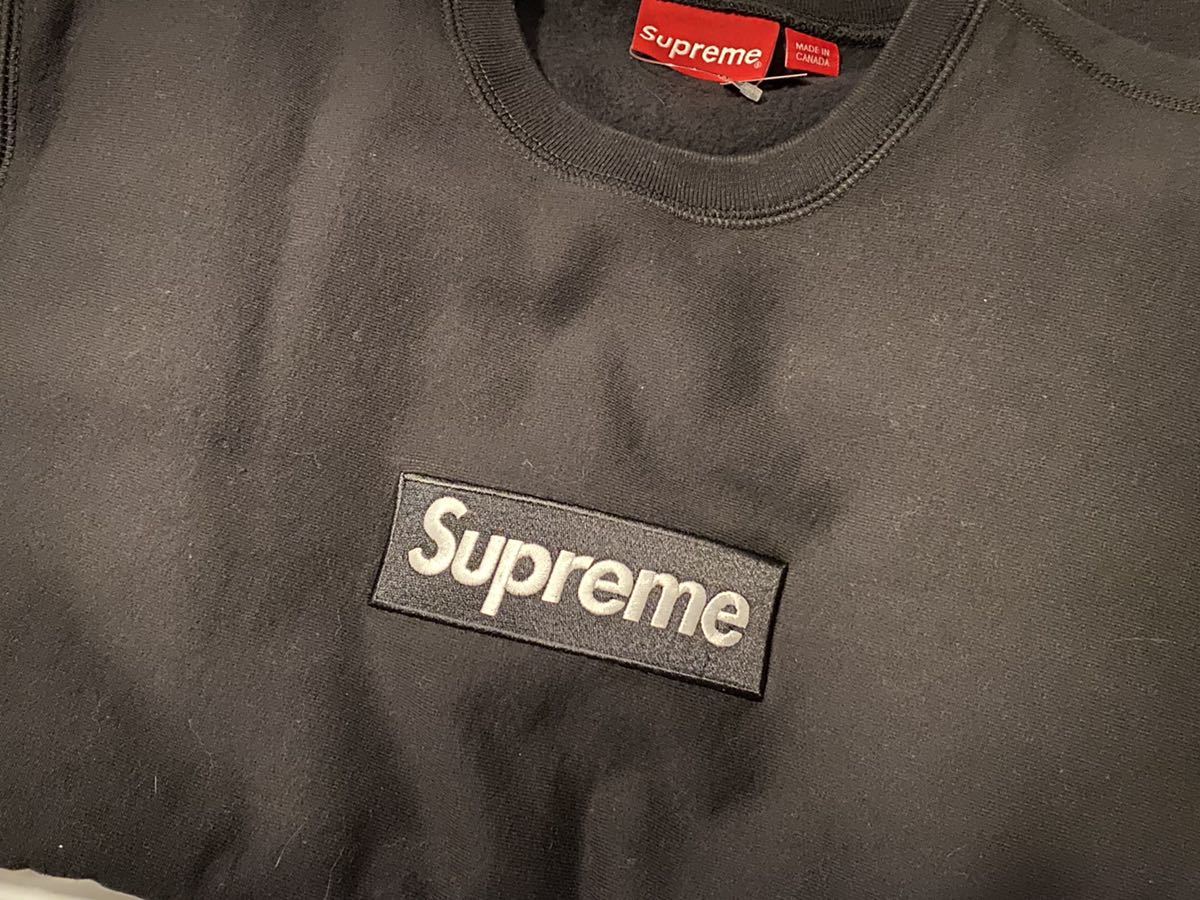 Supreme Box Logo Crewneck 黒 L 18FW シュプリーム ボックスロゴ 