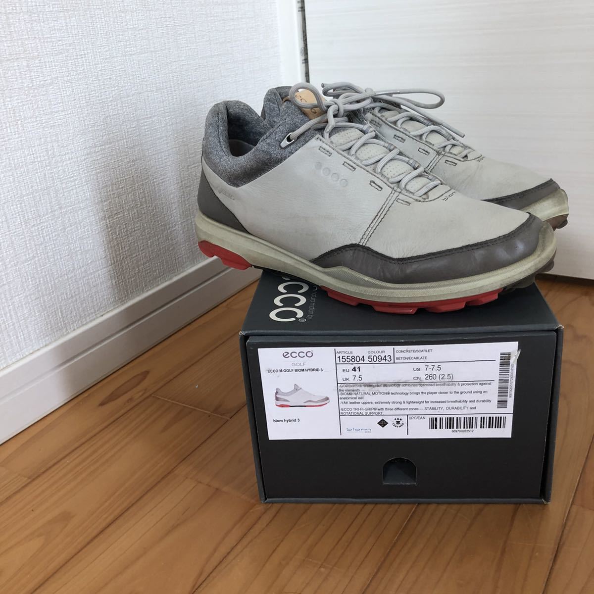低価，定番 5ラウンド使用 26㎝ 41 エコー ecco GOLF BIOM HYBRID3 BOA バイオム ハイブリッド3 ゴルフ シューズ スパイクレス クラシック fj(26.0cm)｜売買されたオークション情報、yahooの商品情報をアーカイブ公開 26.0cm