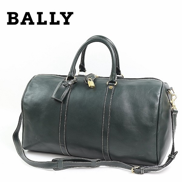 超激得，新品】 ◇BALLY/バリー レザー 鍵付き 2WAY ボストン バッグ