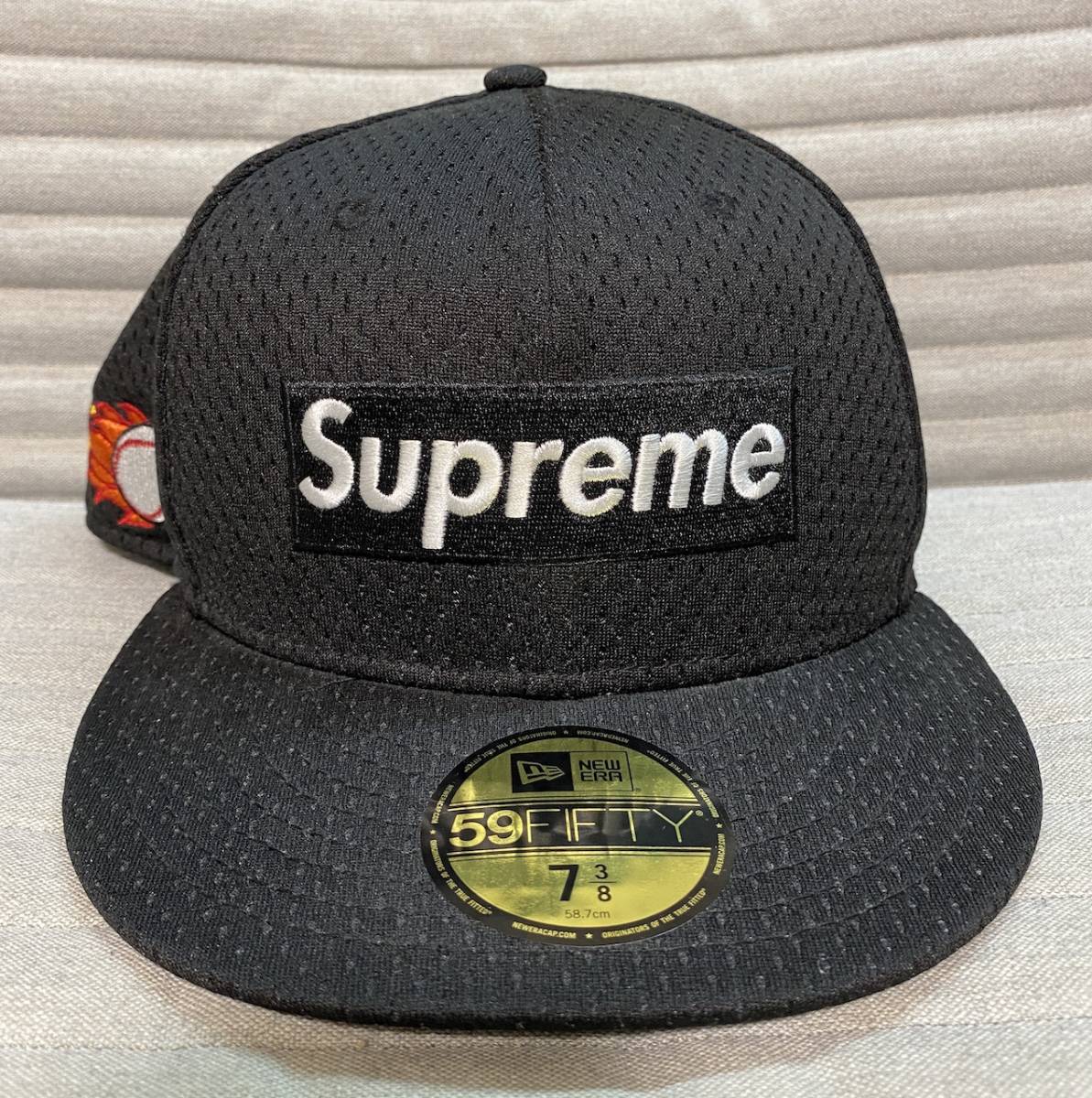 7 3/8 18ss Supreme mesh box logo New Era Cap ニューエラ キャップ
