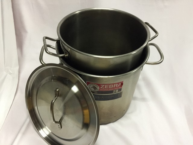 ◇厨房器具◇寸胴鍋 安心ブランド2組【《ZEBRA》 ステンレス 寸胴鍋 蓋 