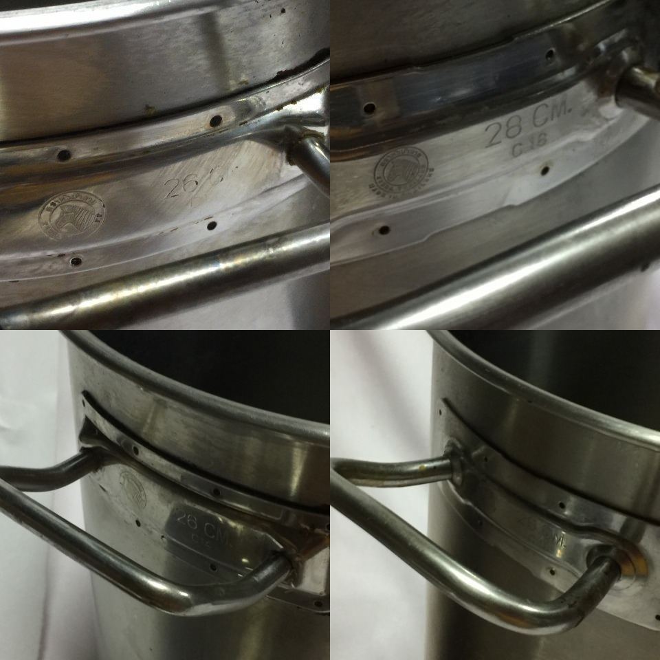 ◇厨房器具◇寸胴鍋 安心ブランド2組【《ZEBRA》 ステンレス 寸胴鍋 蓋 
