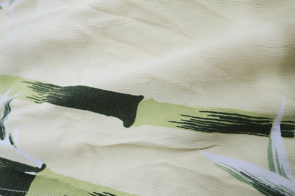 5T1123/サンサーフ TIGER&BAMBOO 笹虎 長袖レーヨンアロハシャツ 