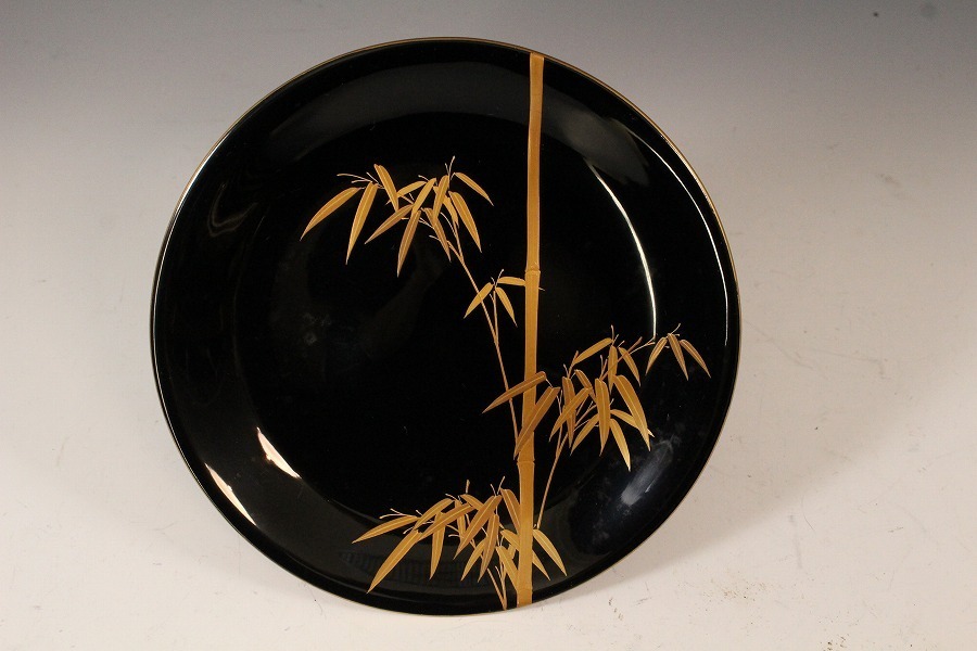 吸物椀 高級漆器 時代 平蒔絵 菊唐草文 15客 懐石料理道具 木製 -平安