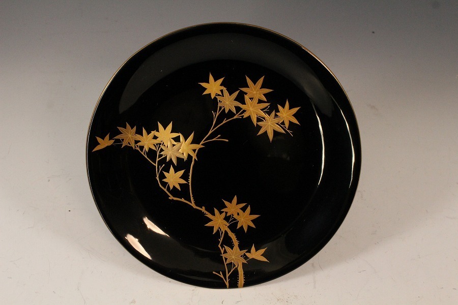 吸物椀 高級漆器 時代 平蒔絵 菊唐草文 15客 懐石料理道具 木製 -平安