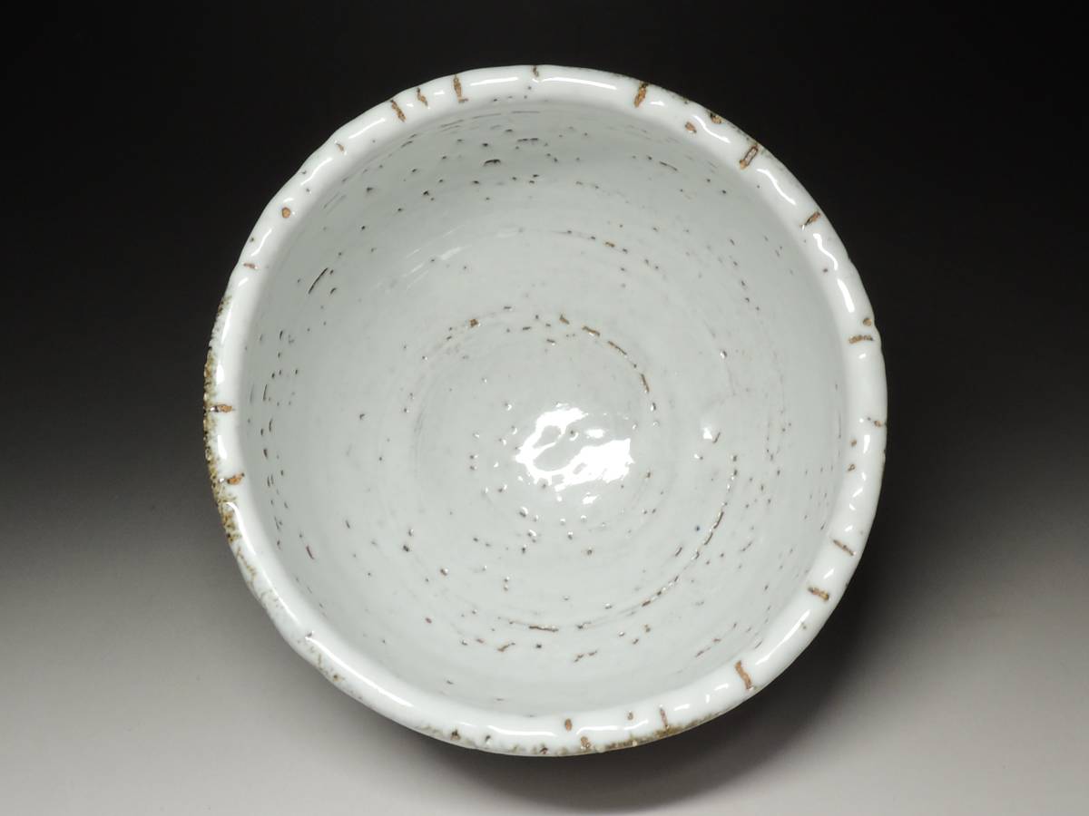 三輪休雪鬼萩茶碗 十一代 三輪休雪・鬼萩茶碗・割高