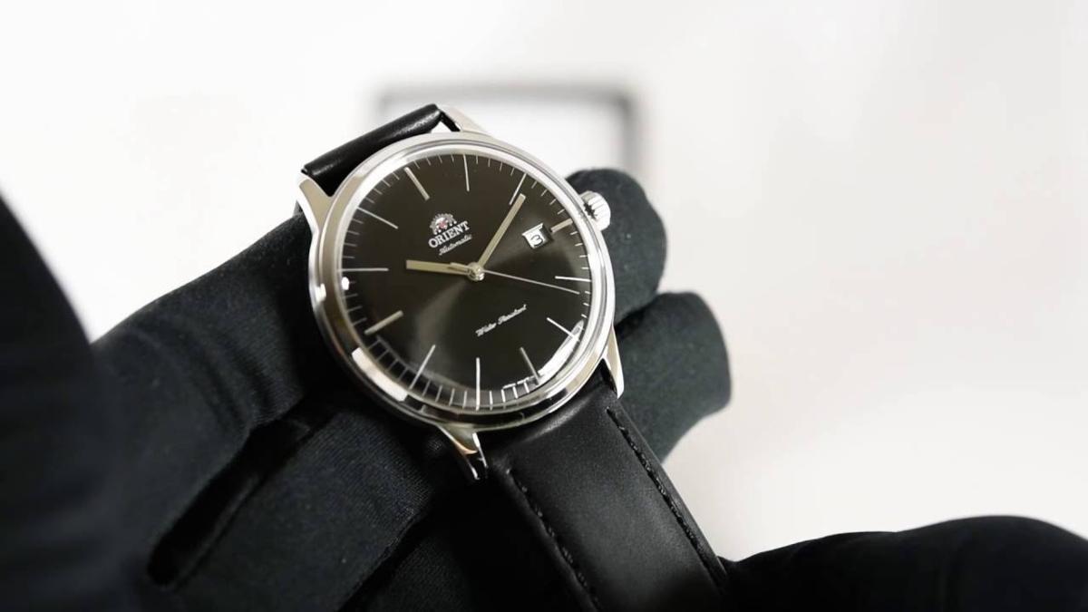 【1円】【日本未発売】新品正規品オリエントORIENTアンティークレザー革ビジネス自動巻き男性用メンズ腕時計レトロ黒_1