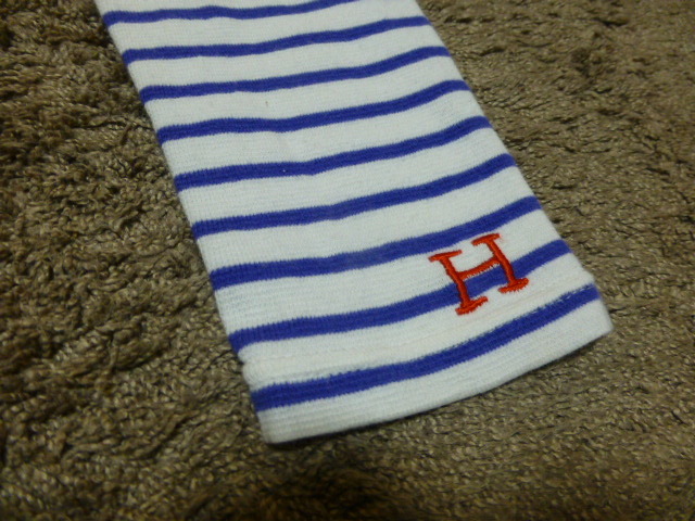 Hr ハリウッドランチマーケット Hマーク長袖丸首ストレッチフライスカットソー白青1 トップス 売買されたオークション情報 Yahooの商品情報をアーカイブ公開 オークファン Aucfan Com