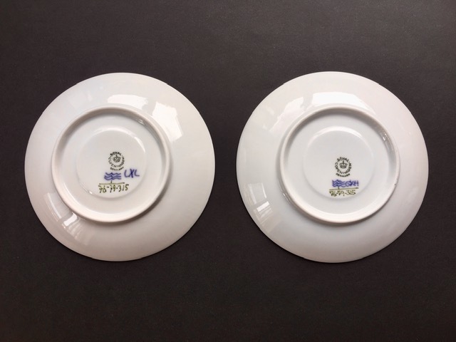 ★★ROYAL COPENHAGEN ロイヤルコペンハーゲン　ブルーフルーテッド ティーカップ＆ソーサー ペア 2客★★_4