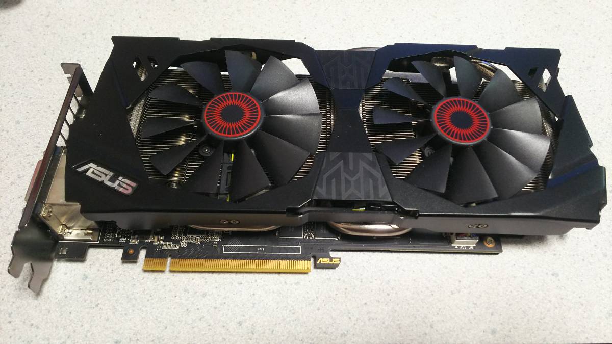 【中古 動作確認済み、ただしファンは故障】グラフィックボード GeForce GTX970 4GB(ASUS STRIX-GTX970-DC2OC-4GD)_1