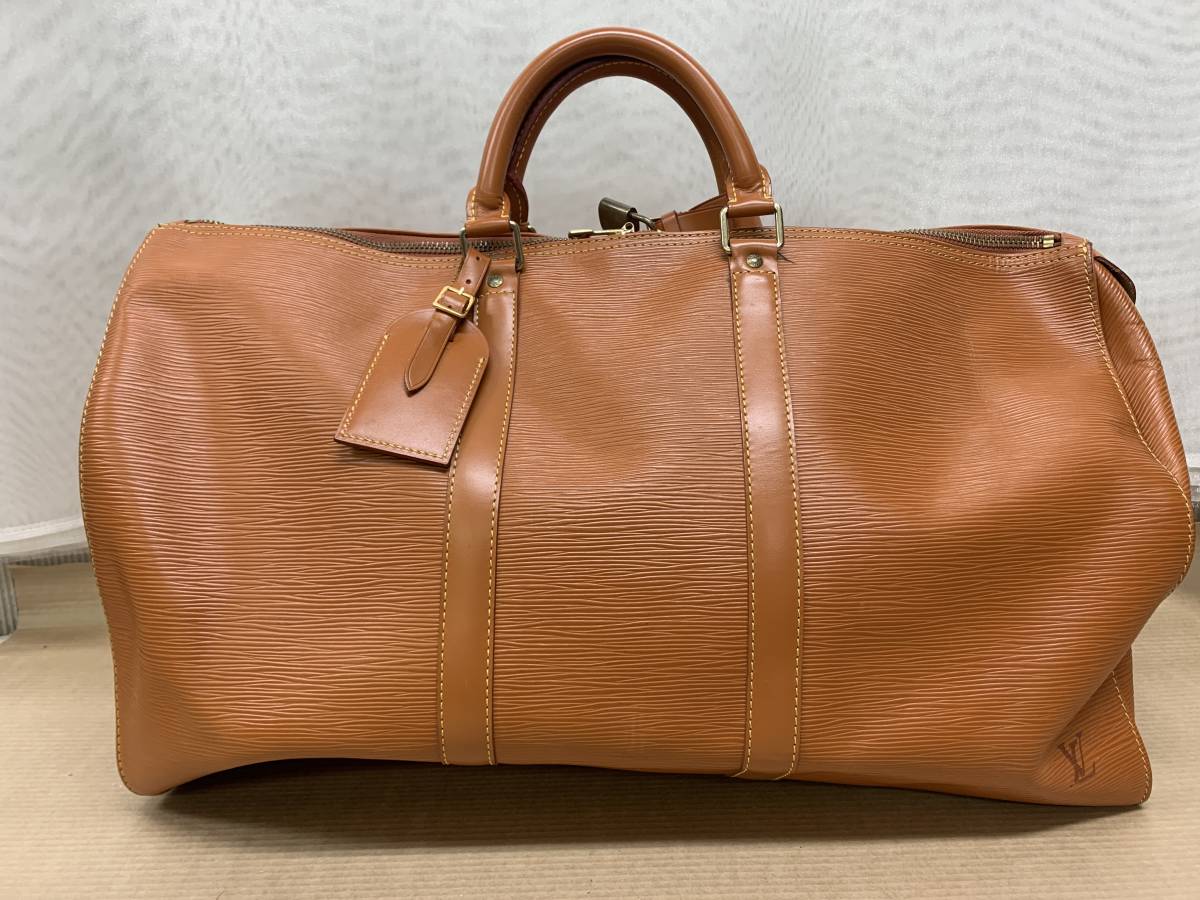 08】LOUIS VUITTON/ルイヴィトン エピ キャメル ボストンバッグ 
