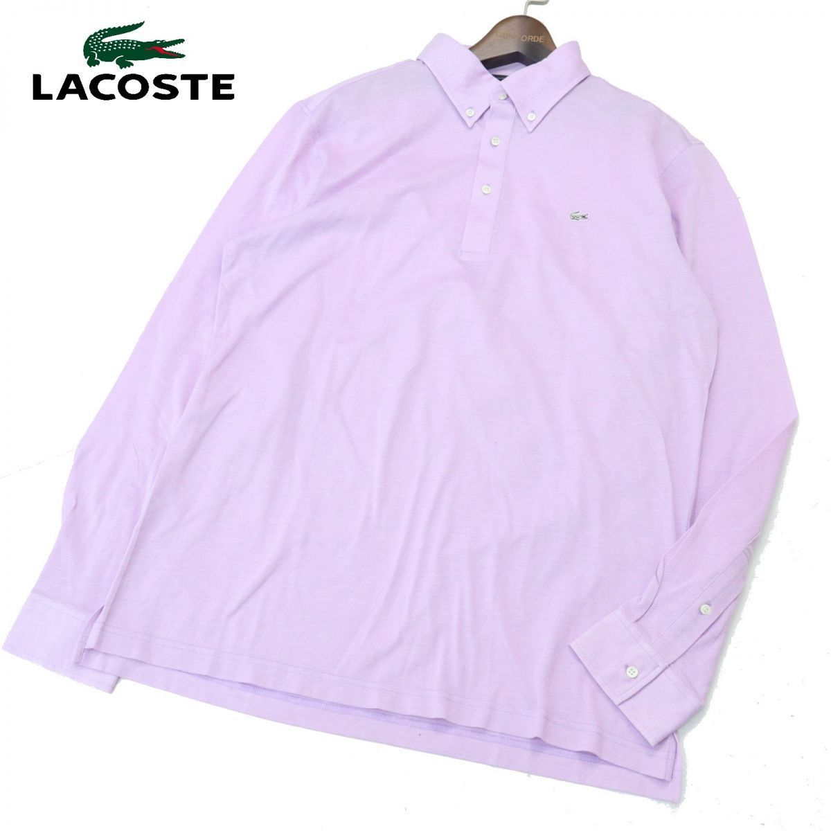 【品質保証，セール】 LACOSTE ラコステ シルバー ワニ刺繍 長袖 ボタンダウン 鹿の子 ポロシャツ Sz.5 メンズ ビジカジ c68tb62(5)｜売買されたオークション情報、yahooの商品情報をアーカイブ公開 - オークファン 男性用